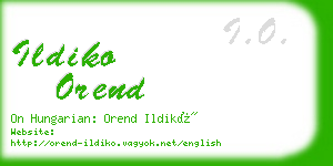 ildiko orend business card